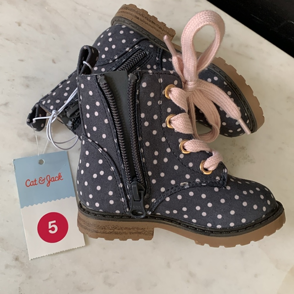 Cat & Jack Toddler Girls Giovanna Lace Up Zipper Boots